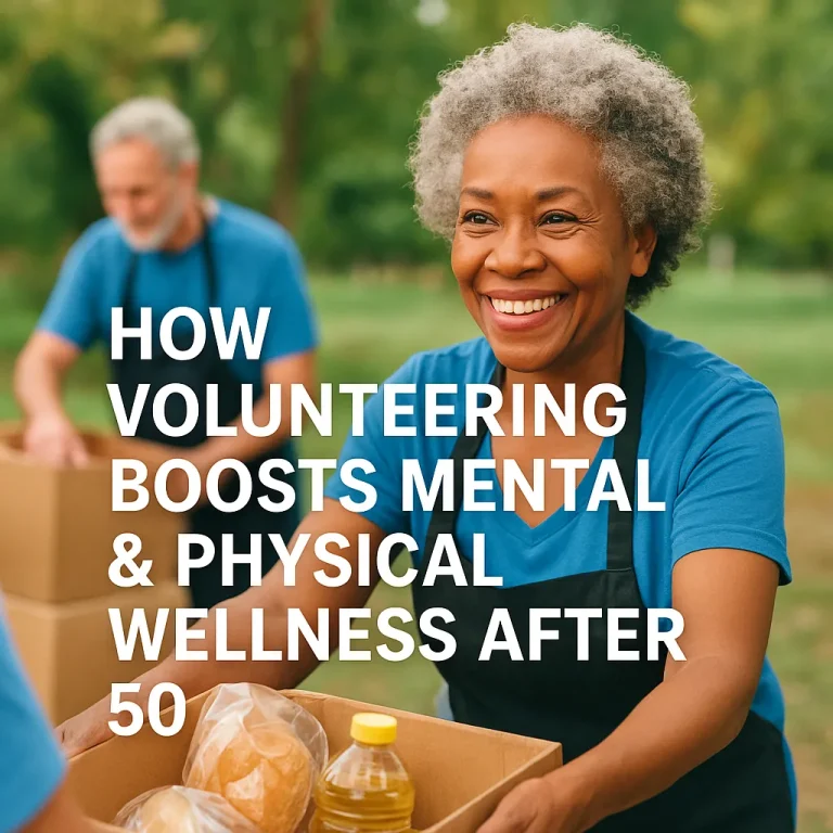 Older people volunteering at an outdoor food bank.