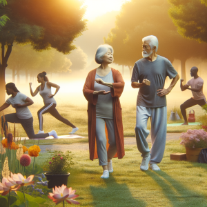 An older adult staying physically active to help slow memory decline