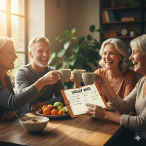 A person focused on health and success goals after 50