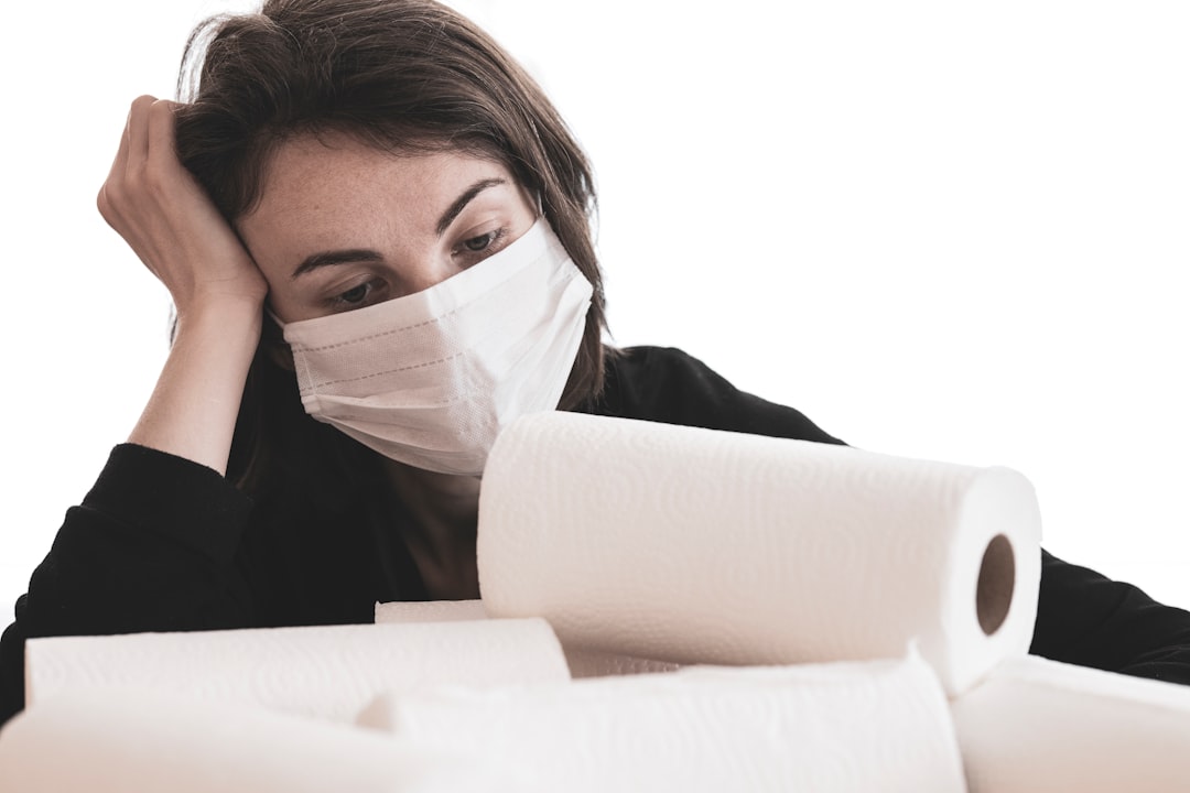 A woman showing signs of stress and exhaustion